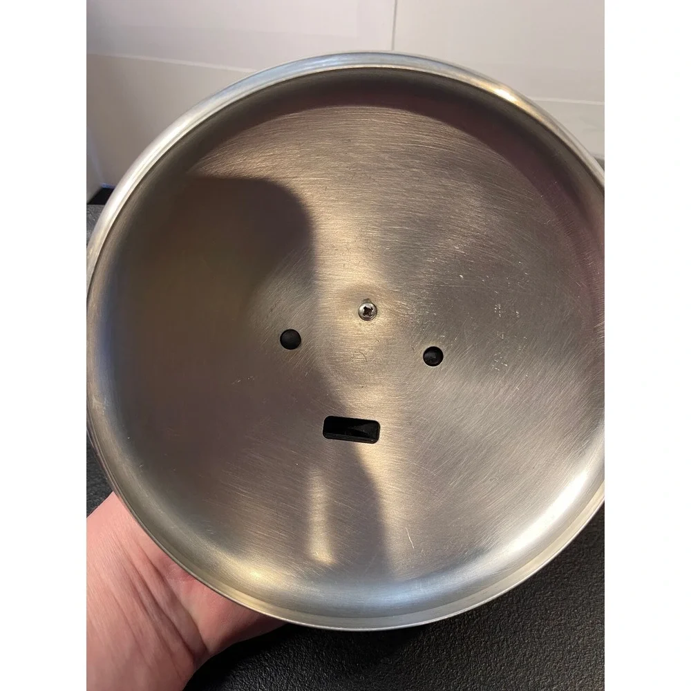 Revere Stainless Steel Saucepan with Vented Lid Silver Black Handle Kitchen Pot